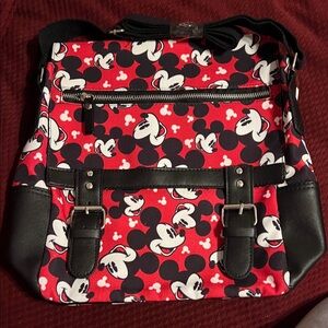 Disney Mickey Mouse Red and Black Messenger / Crossbody Bag